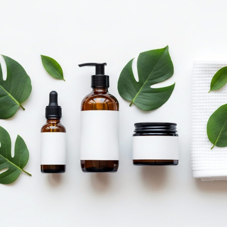 vecteezy_beauty-products-with-green-leaves-on-white-background_72505589