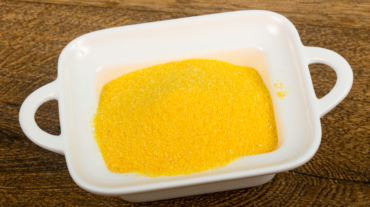 Raw polenta ready for cooking